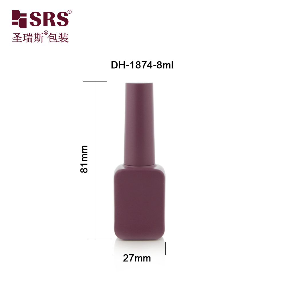 Factory Sale 8ml Cosmetic Bottle Empty Nail Polish Bottle With Brush