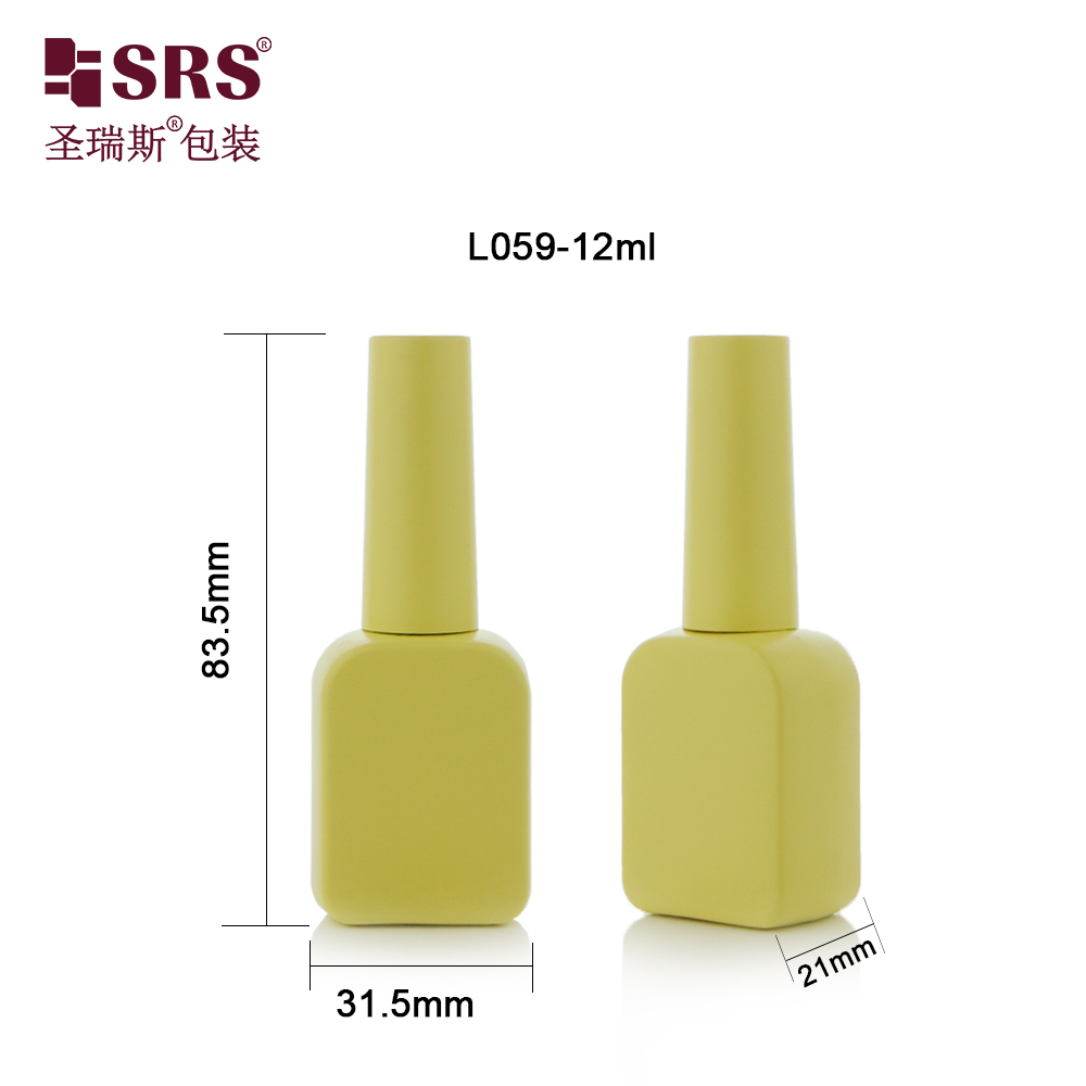 Factory OEM Custom Square Nail 12ml Empty Nail Polish Glass Bottles Packaging