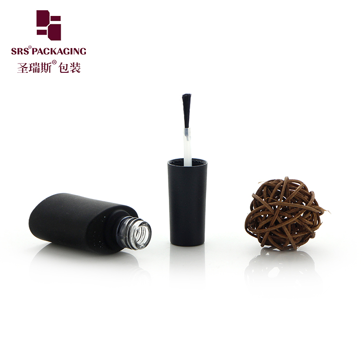 6ml Makeup Glass Wholesale Customize Empty Paint Black Nail Polish Bottle