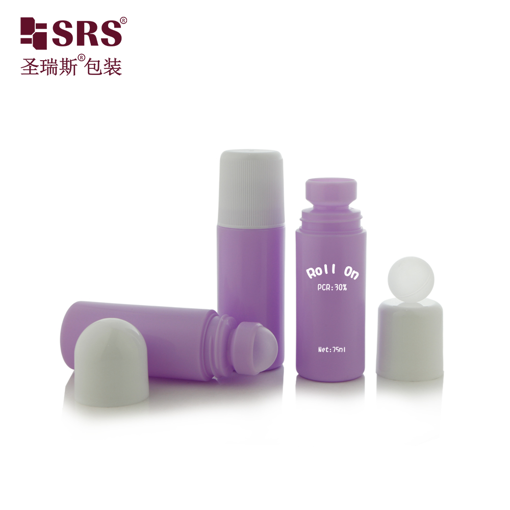 75ML Roller Bottle Skincare Serum PP PCR Deodorant Roller Bottle 