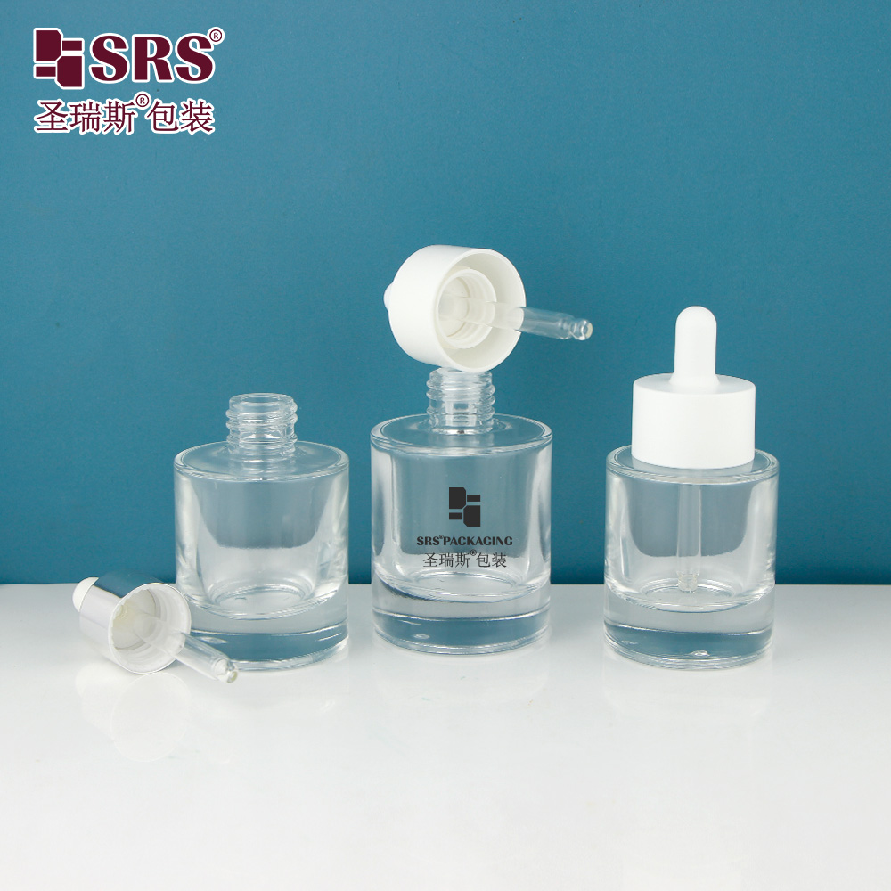 Manufactured Cosmetic 40ml 50ml Glass Dropper Bottle for Foundation Baby Oil 