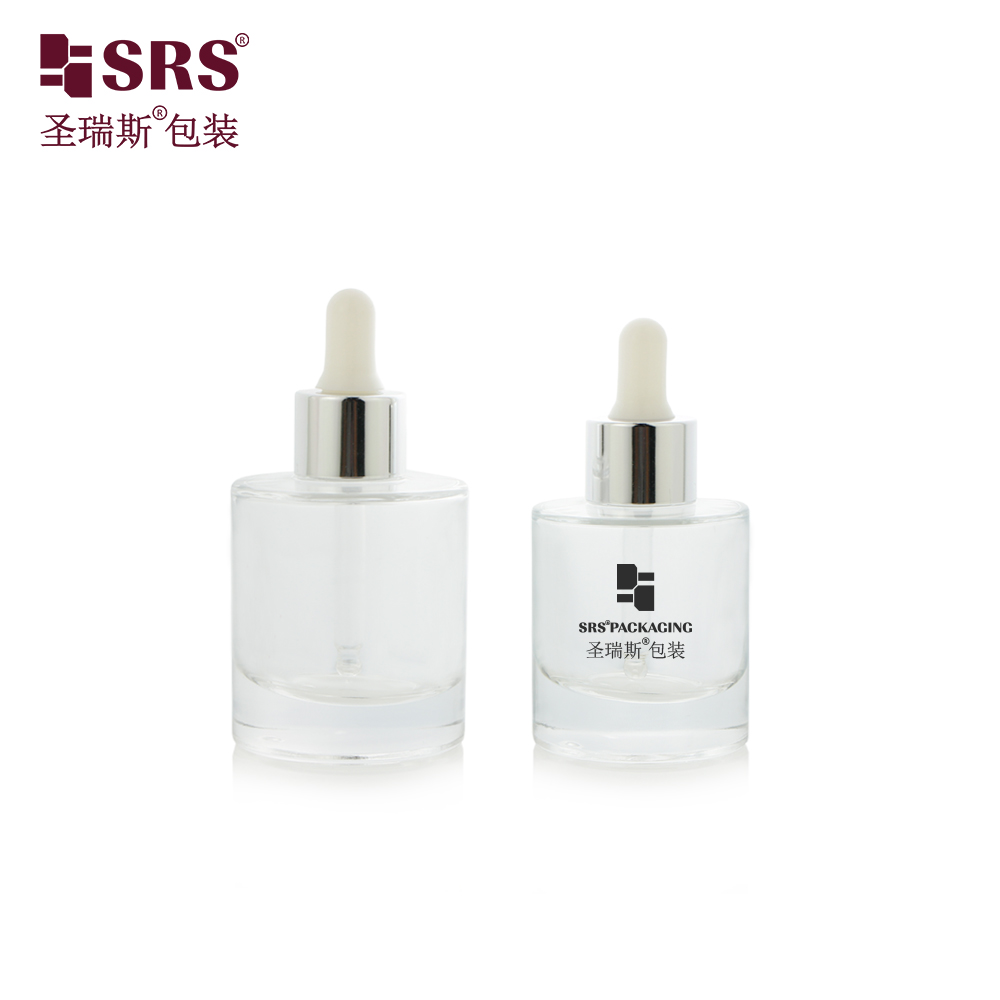 Manufactured Cosmetic 40ml 50ml Glass Dropper Bottle for Foundation Baby Oil 