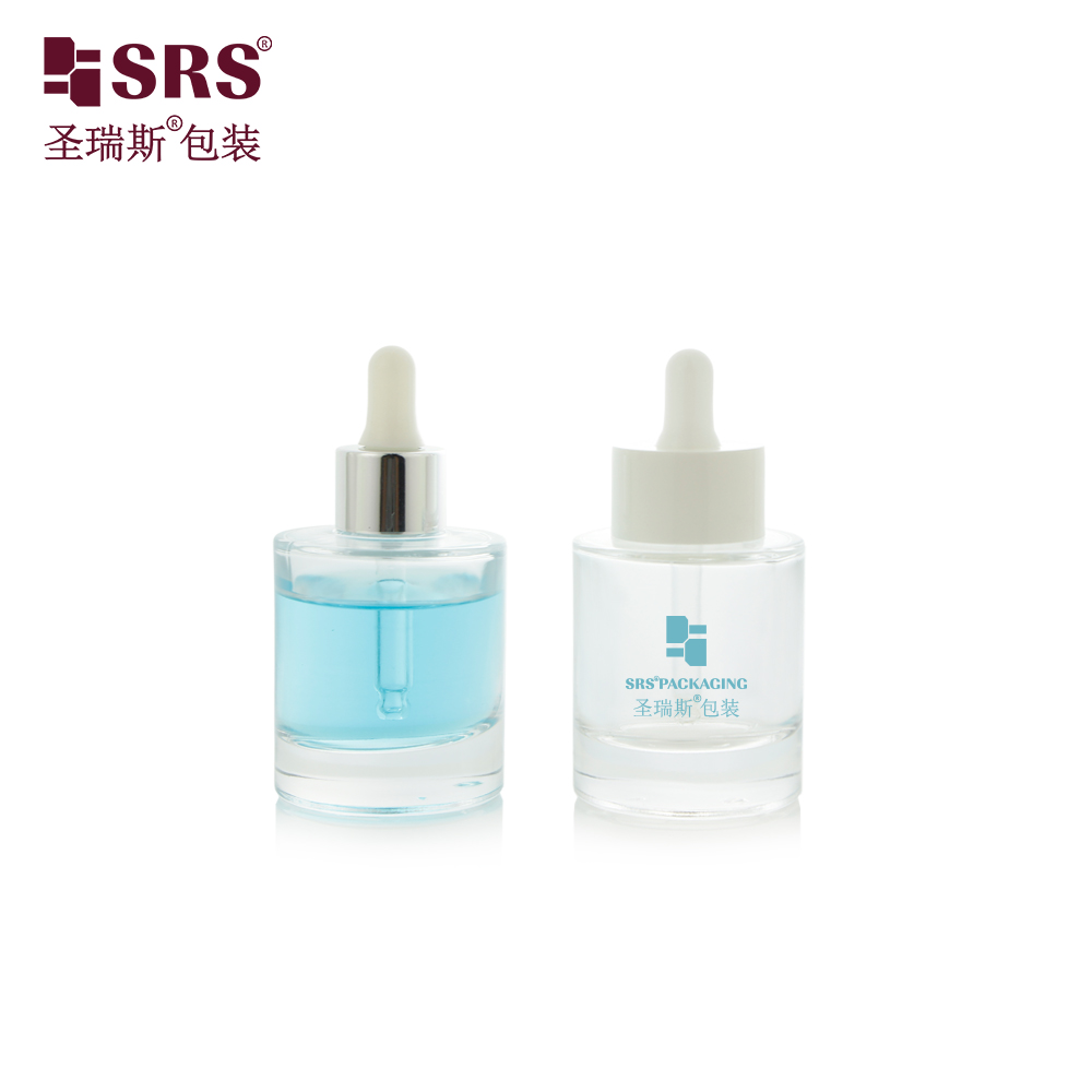 Manufactured Cosmetic 40ml 50ml Glass Dropper Bottle for Foundation Baby Oil 