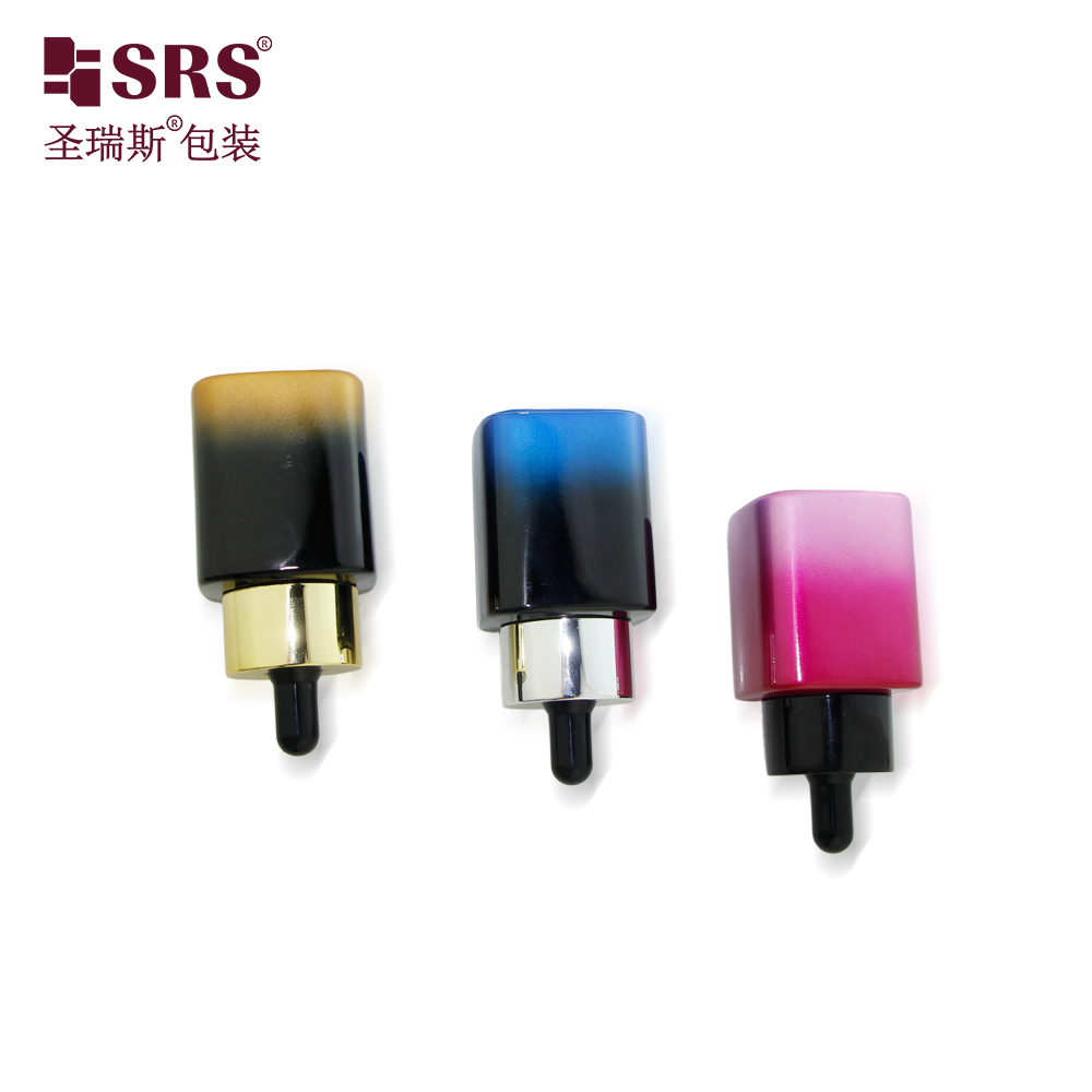 Custom Logo Square 40ml Glass Serum Dropper Bottles for Skin Care Cosmetic Hair Oil 