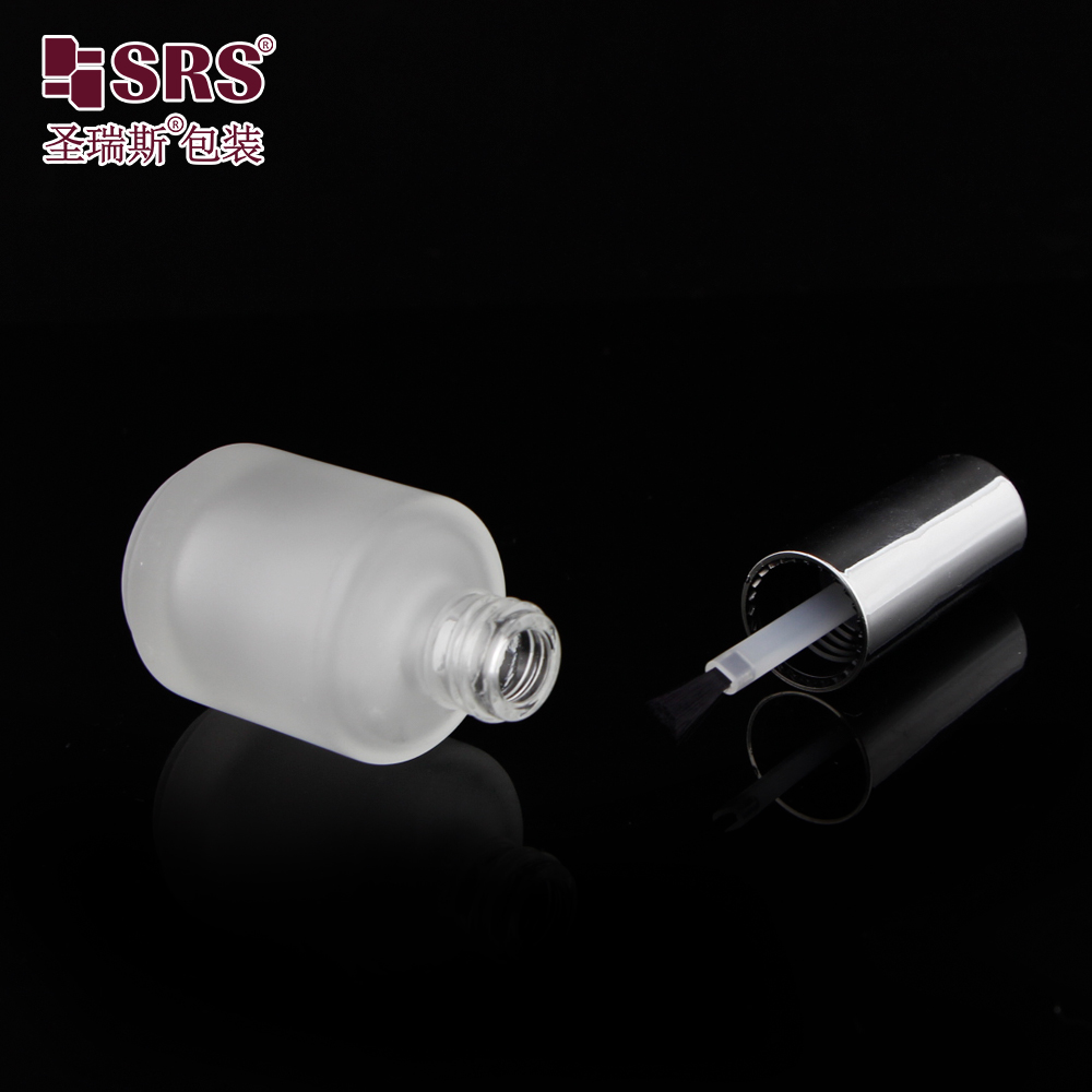 Frosted Manufacturer Price 15ml Round Gel Polish Glass Bottle Empty Nail Bottle 
