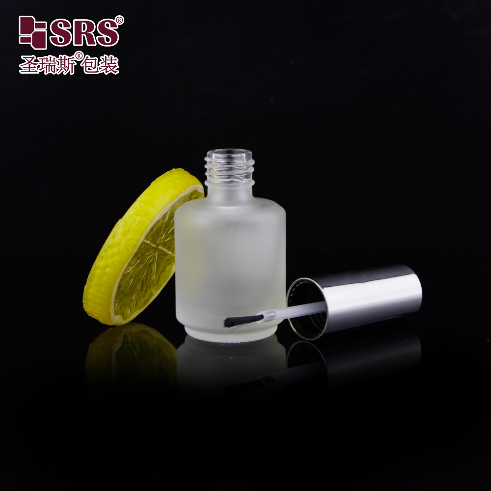 Frosted Manufacturer Price 15ml Round Gel Polish Glass Bottle Empty Nail Bottle 