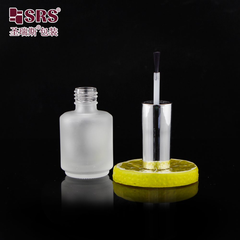 Frosted Manufacturer Price 15ml Round Gel Polish Glass Bottle Empty Nail Bottle 