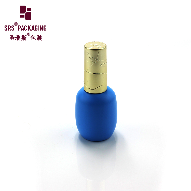 Empty Custom Blue 14ml UV Gel Nail Polish Glass Bottle With Printing Logo