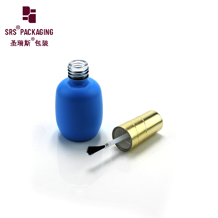 Empty Custom Blue 14ml UV Gel Nail Polish Glass Bottle With Printing Logo
