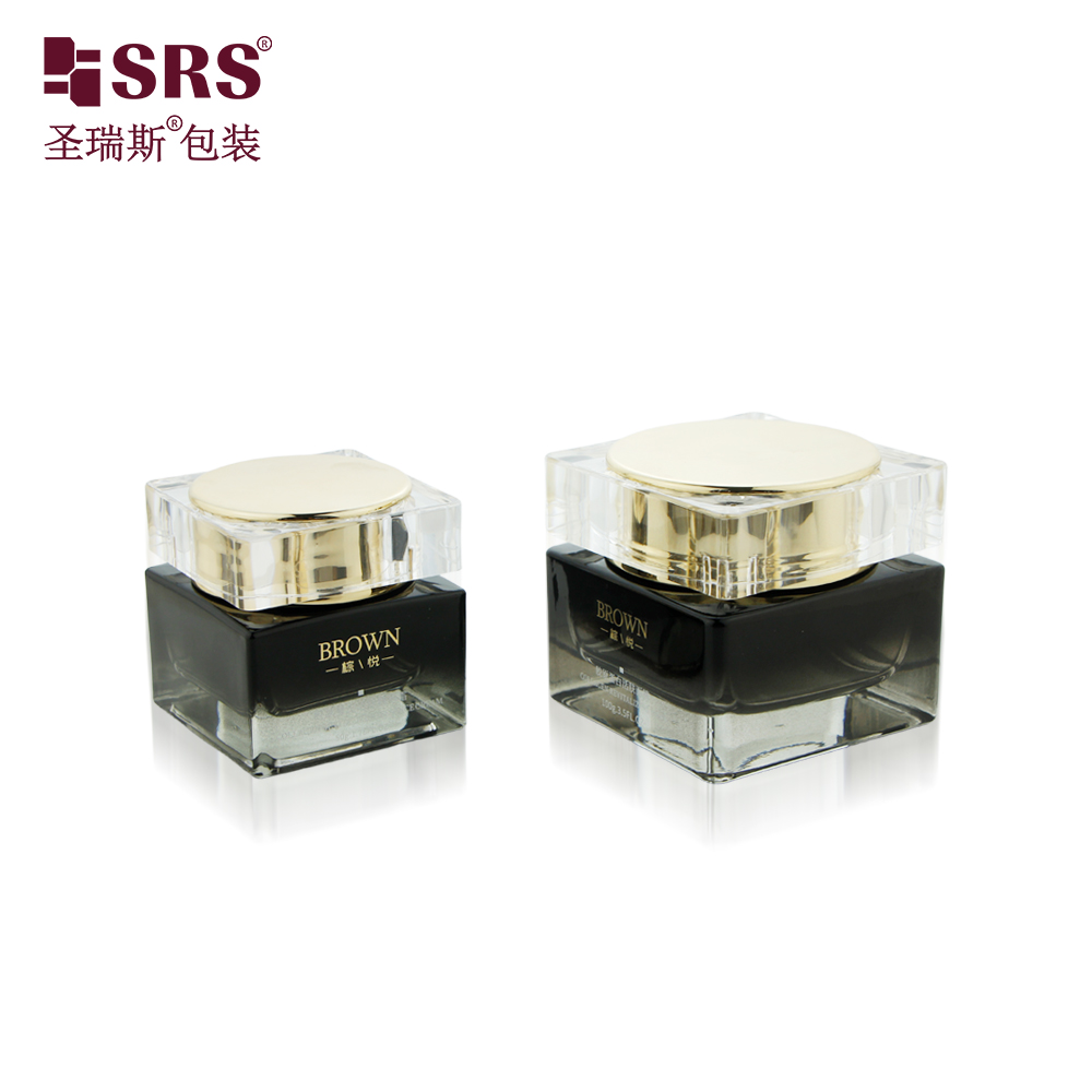  30g 50g High Quality Customized Glass Empty Scrub Cream Jars Packaging