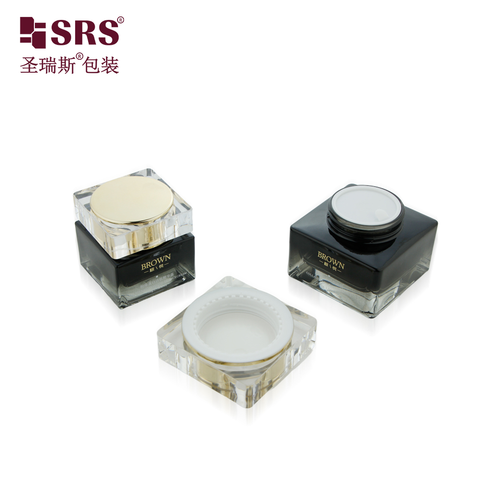  30g 50g High Quality Customized Glass Empty Scrub Cream Jars Packaging