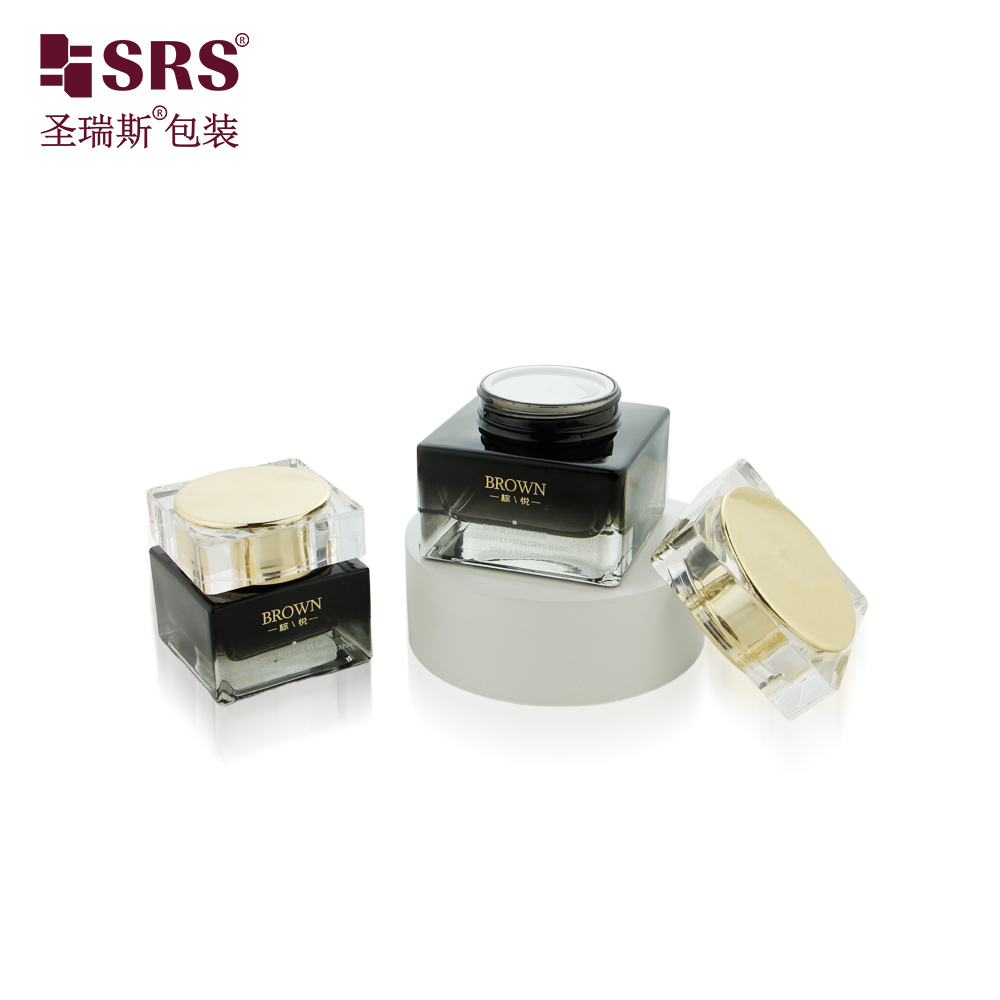  30g 50g High Quality Customized Glass Empty Scrub Cream Jars Packaging