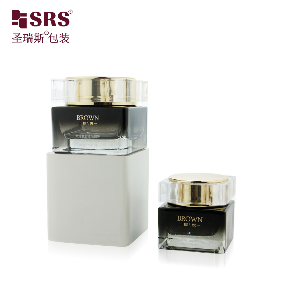  30g 50g High Quality Customized Glass Empty Scrub Cream Jars Packaging