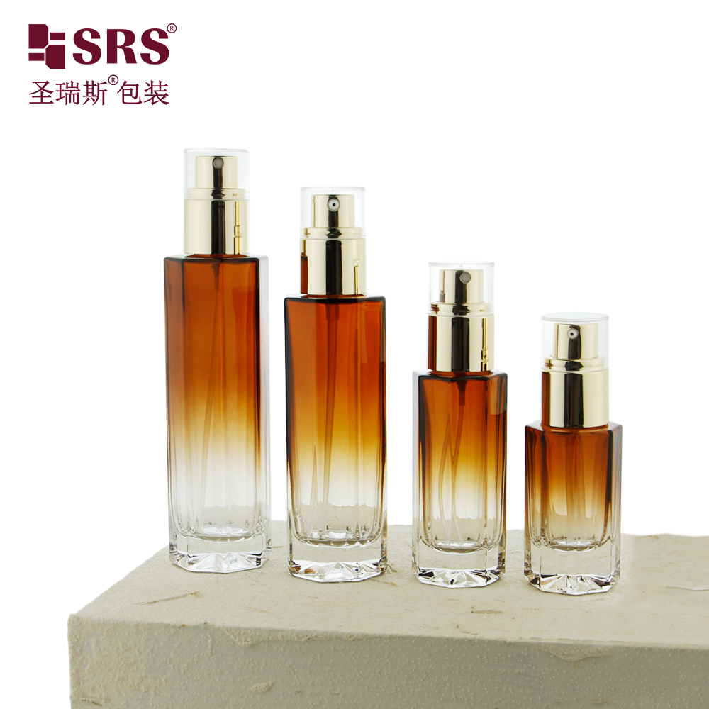 Face Lotion Bottle Premium Luxury Empty Packaging Cosmetic Glass Bottle