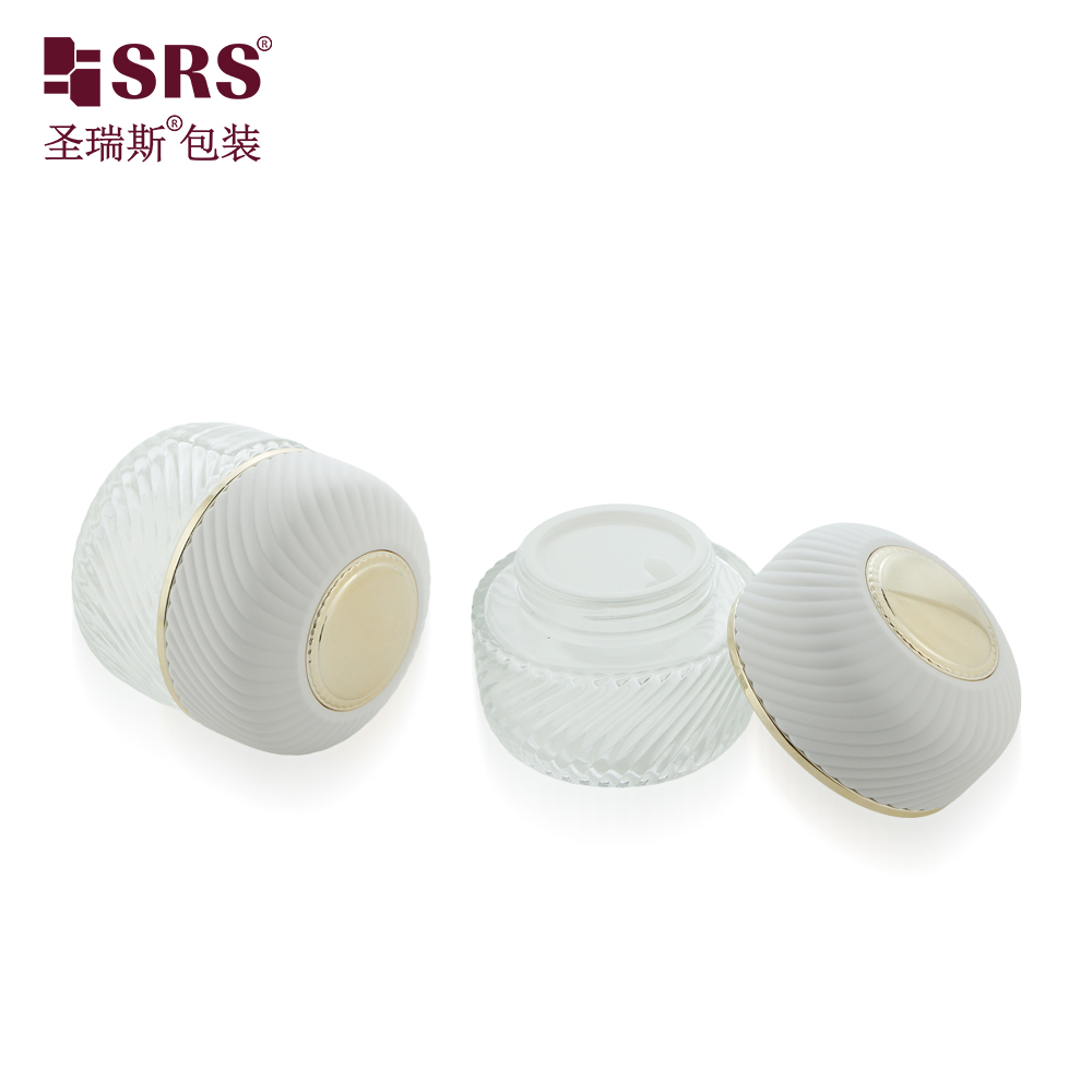Wholesale Unique 50G Frosted Clean Glass Jar for Skin Care Cream Face Cream