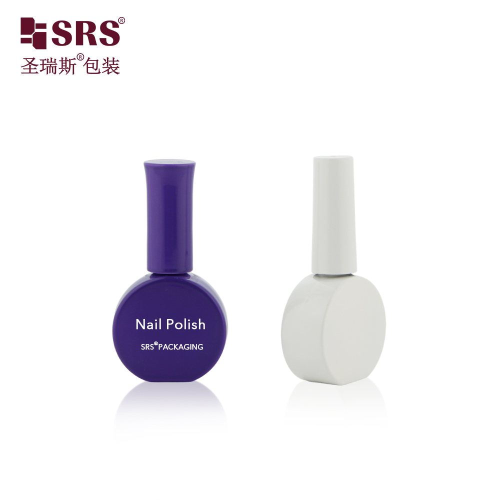 Factory Nail Polish Bottle Custom Purple 12ml Gel Nail Polish Glass Empty Bottle