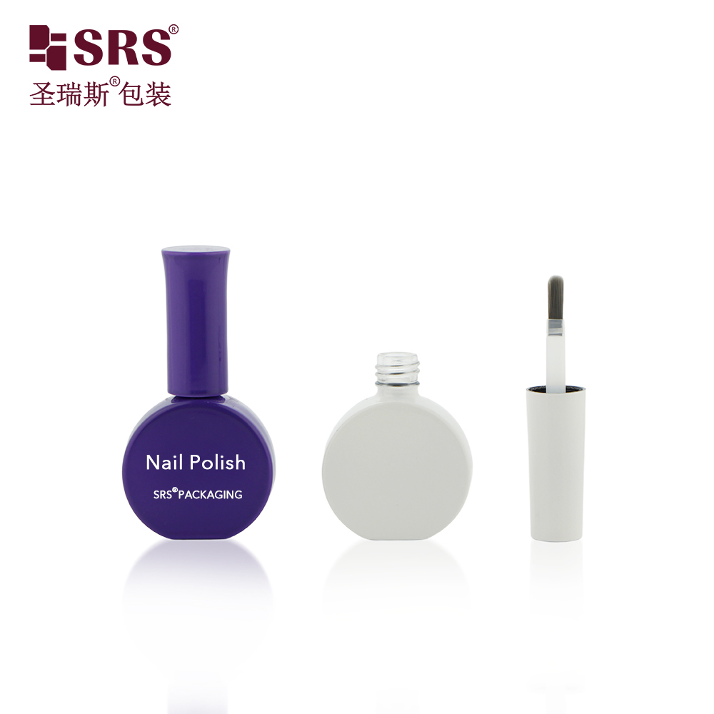 Factory Nail Polish Bottle Custom Purple 12ml Gel Nail Polish Glass Empty Bottle