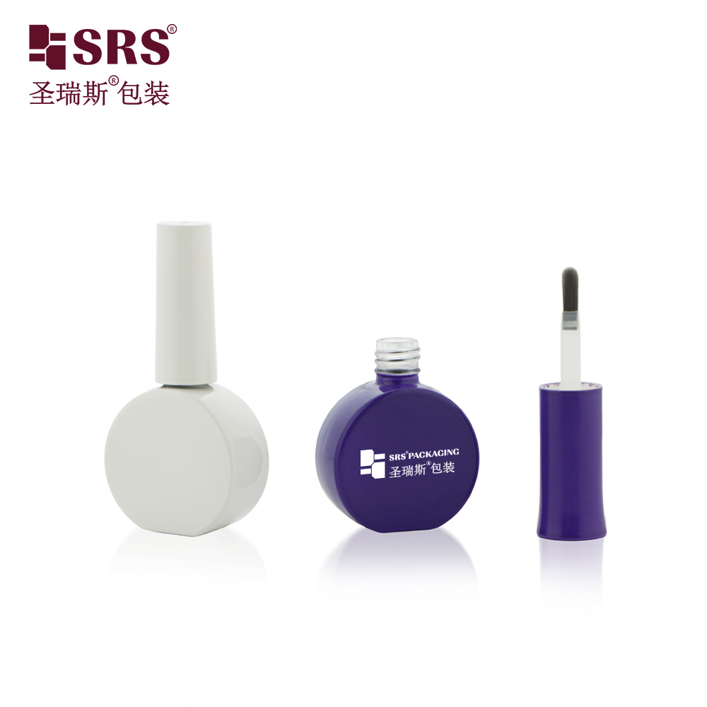 Factory Nail Polish Bottle Custom Purple 12ml Gel Nail Polish Glass Empty Bottle