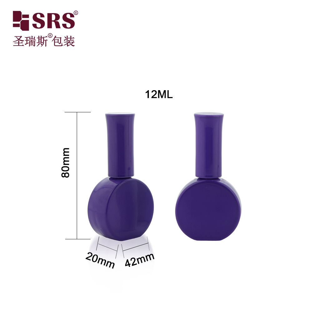 Factory Nail Polish Bottle Custom Purple 12ml Gel Nail Polish Glass Empty Bottle