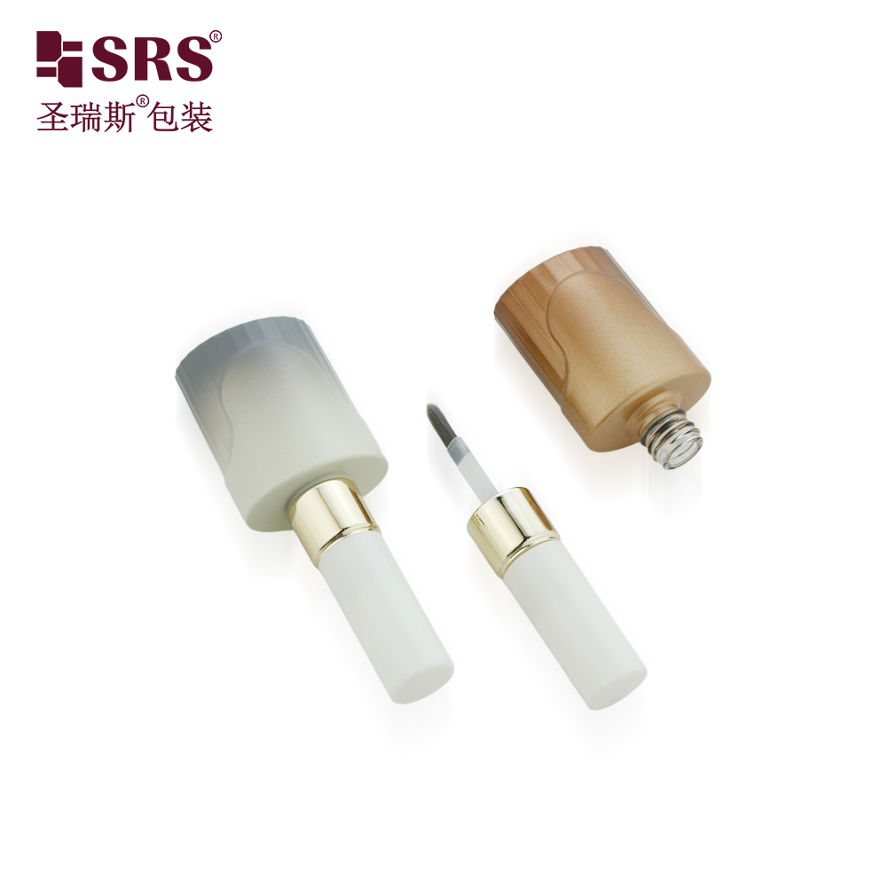 Free Sample Empty Special Shape Glass Nail Polish Bottles with Screw Cap and Brush Lid for Screen Printing