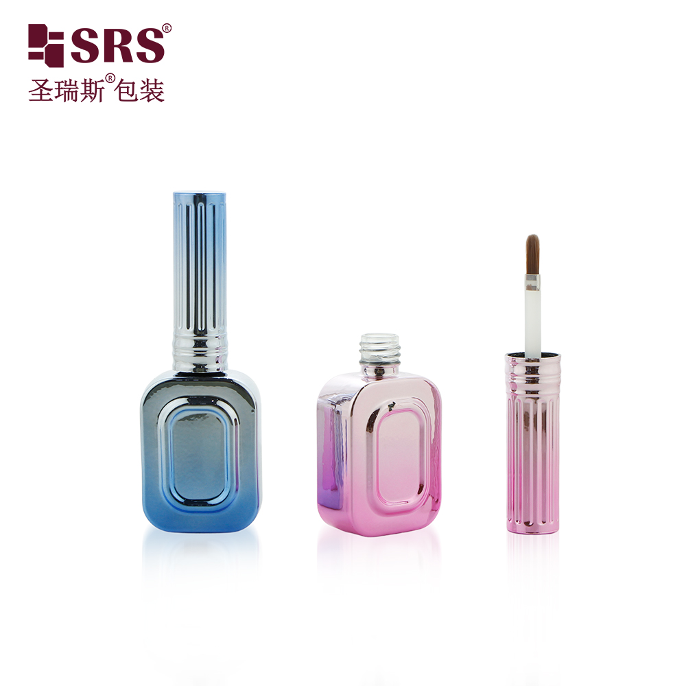 New Design Customized 12ml Unique Nail Polish Glass Bottle Wholesale Empty Gel Polish Packaging with Brush 
