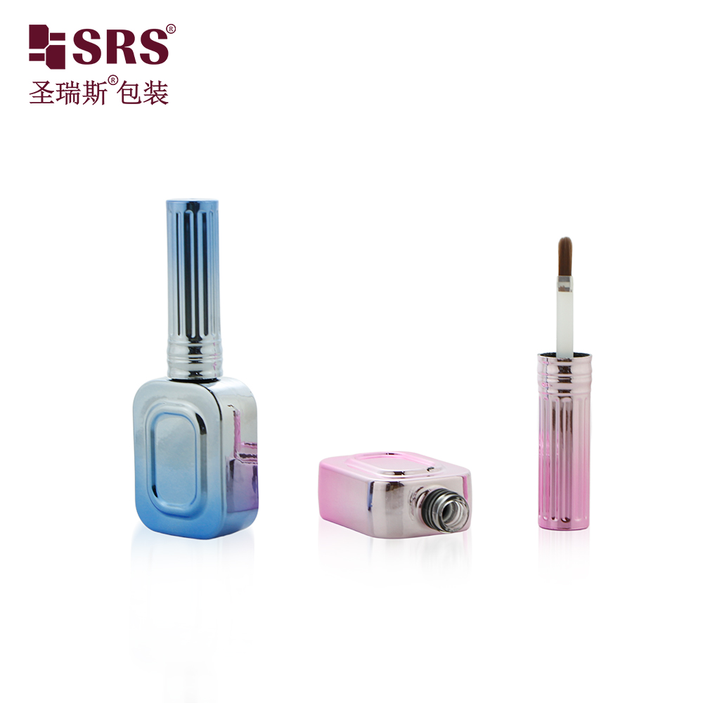 New Design Customized 12ml Unique Nail Polish Glass Bottle Wholesale Empty Gel Polish Packaging with Brush 