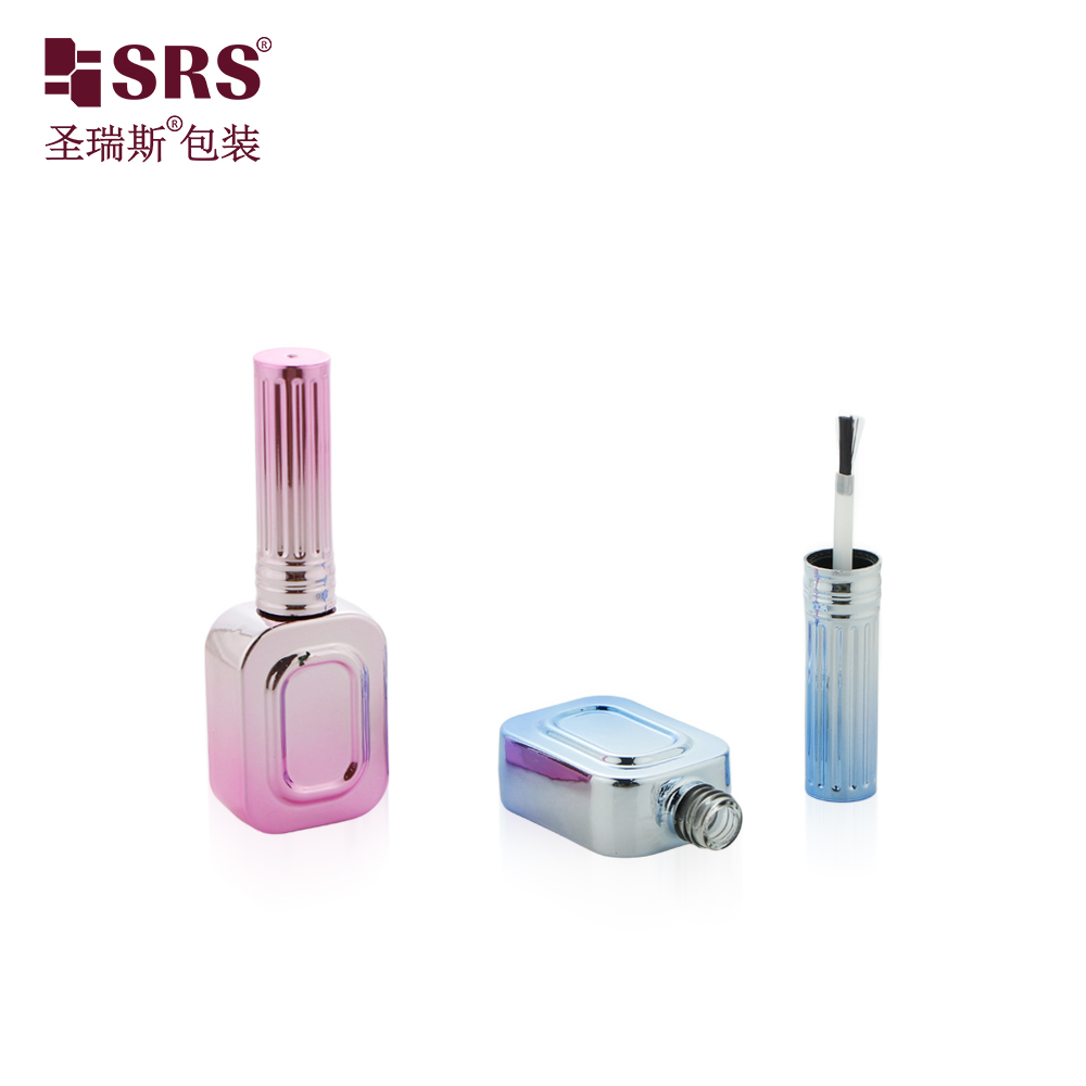 New Design Customized 12ml Unique Nail Polish Glass Bottle Wholesale Empty Gel Polish Packaging with Brush 
