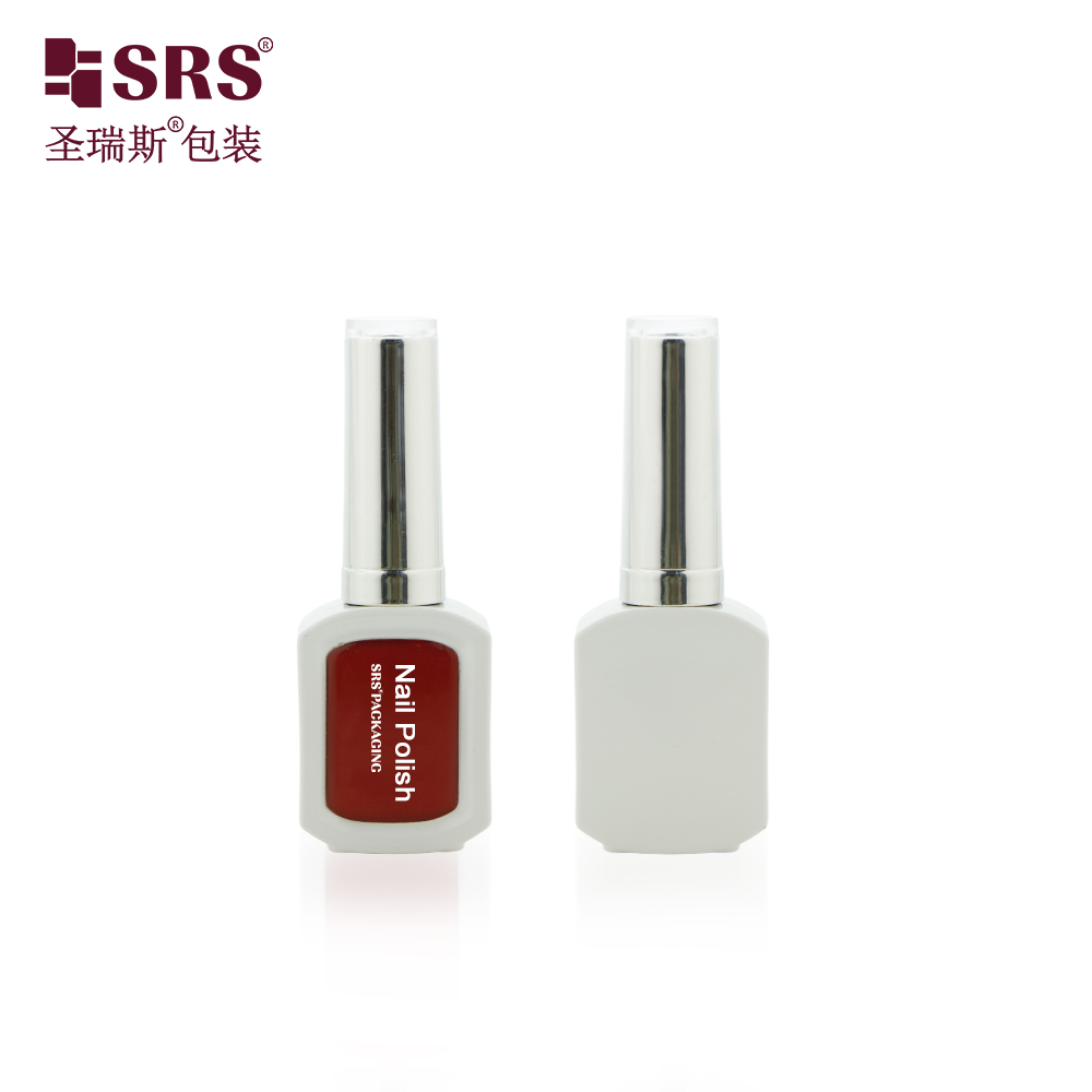 Customizabe High End Empty Nail Polish Bottle Label Square Glass Bottle