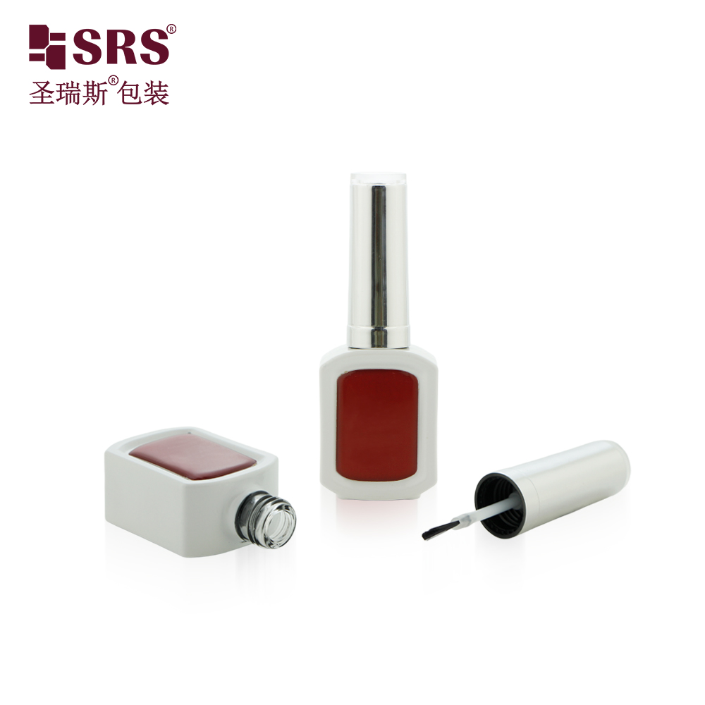 Customizabe High End Empty Nail Polish Bottle Label Square Glass Bottle
