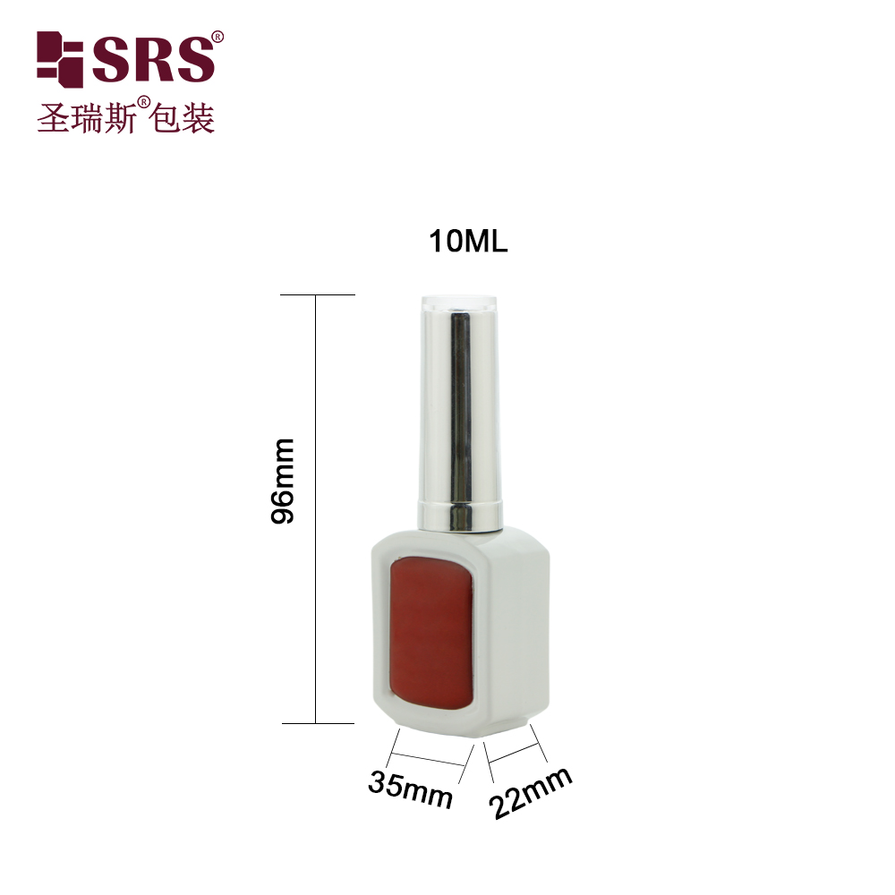 Customizabe High End Empty Nail Polish Bottle Label Square Glass Bottle