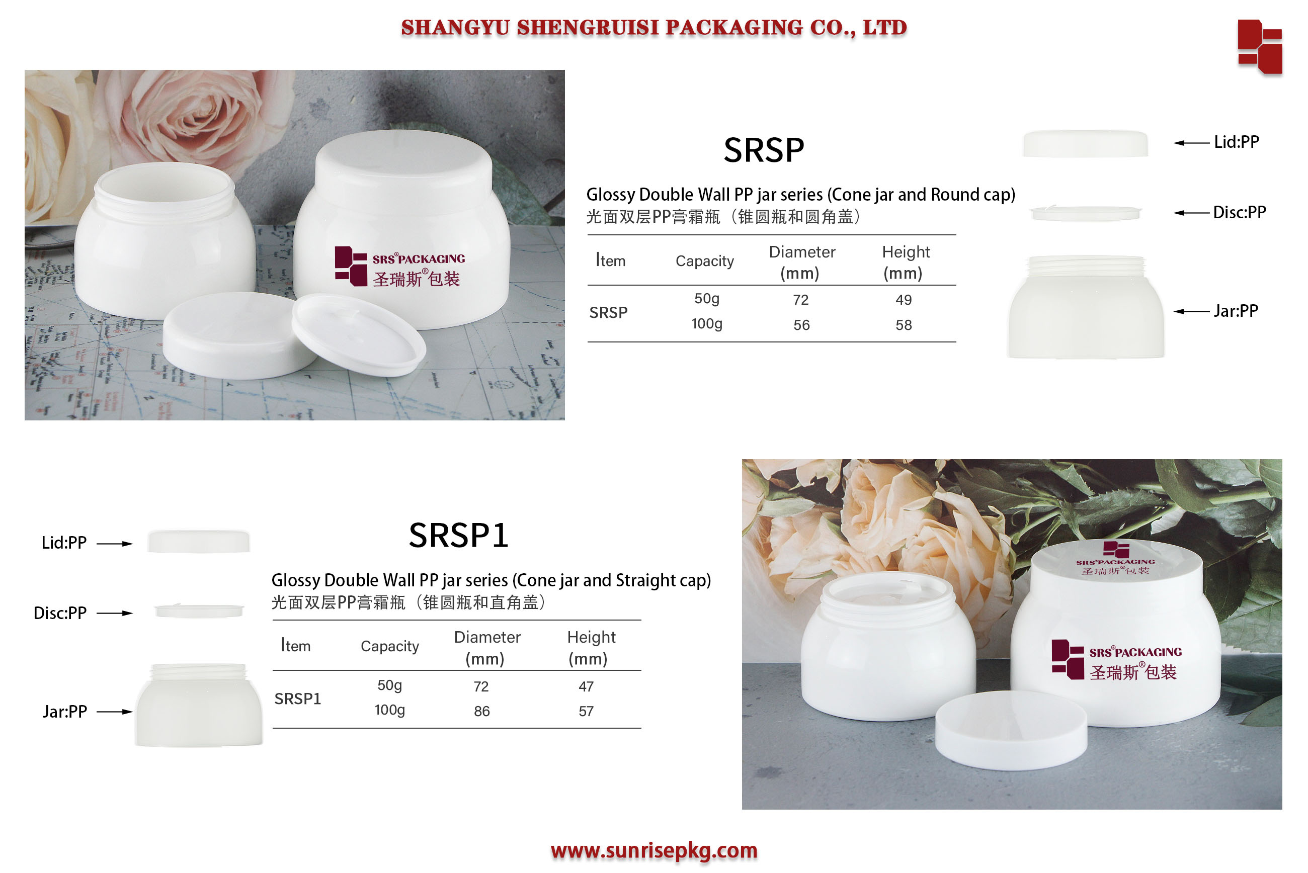 customization white plastic round container 80g 100g 120g 150g 200g ...