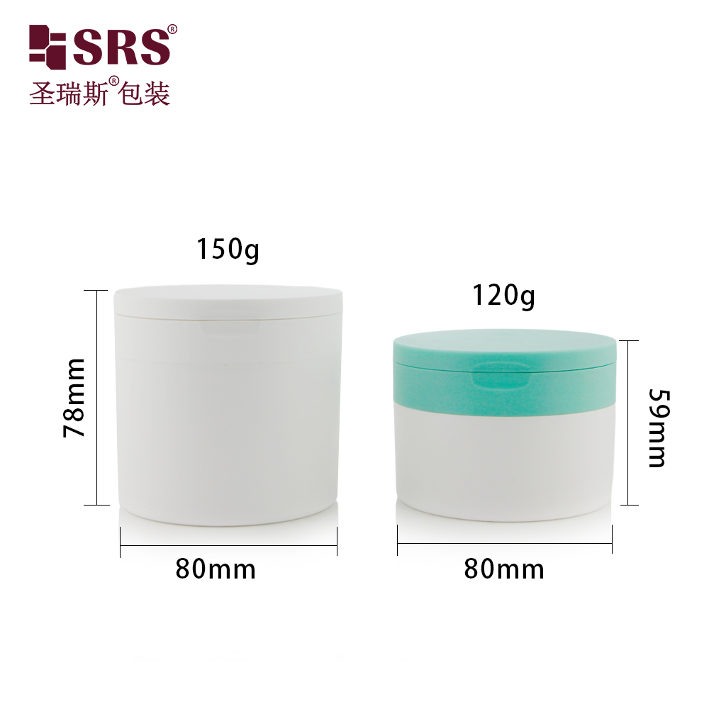 Skincare Cosmetic Cream Container Empty Spatula Jar 150g Double Wall ...