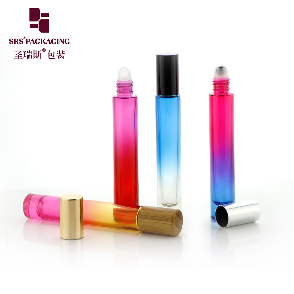 100% no leakage thick base 10ml roll on perfume bottle glass roller essential oil packaging