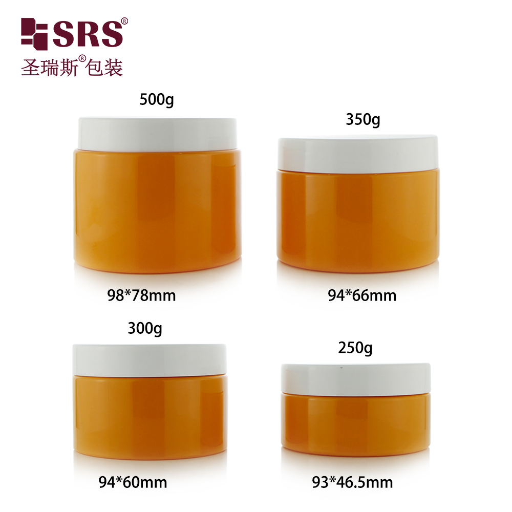 100g 150g 200g 300g Plastic Empty Recycled Material Body Scrub Container PET Cosmetic Jars