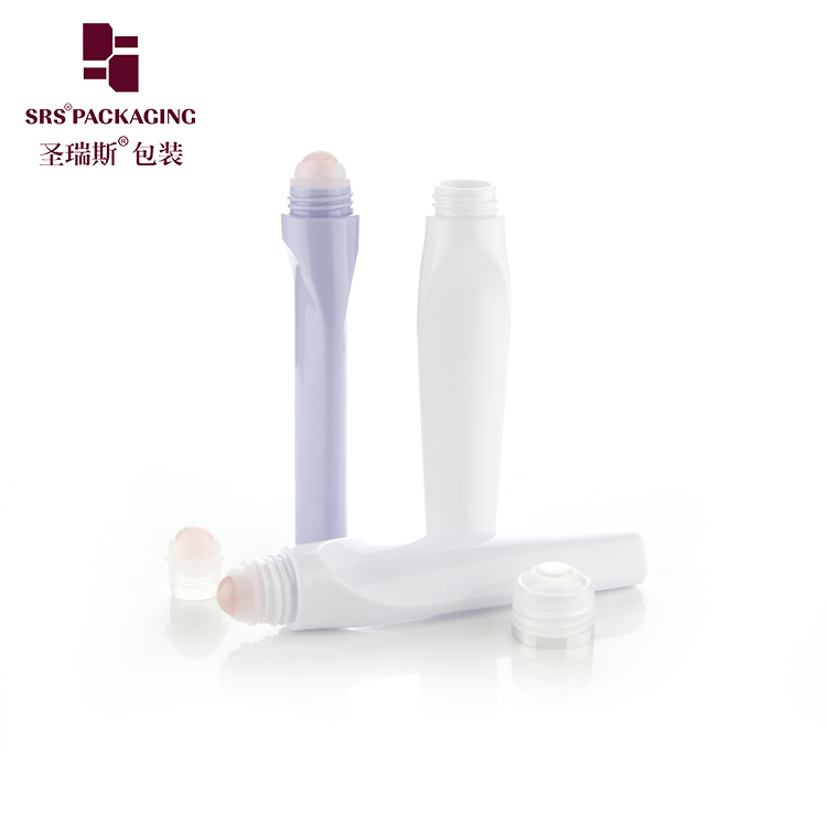 12ml eye serum roller ball roll on bottle with steel ball custom plastic cosmetic packaging