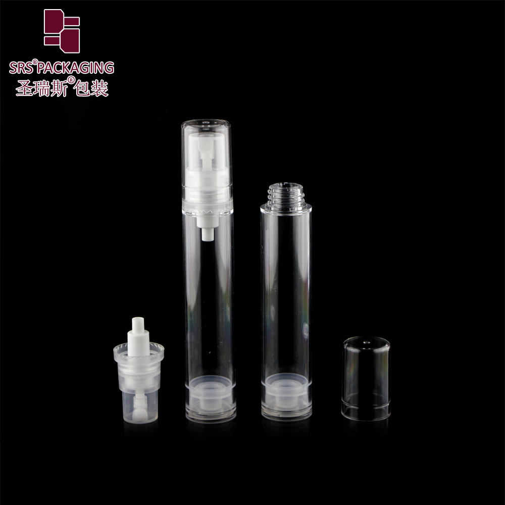 15ML 20ML Transparent White Cylinder Cosmetics AS Pump Spray Perfume Plastic Bottle