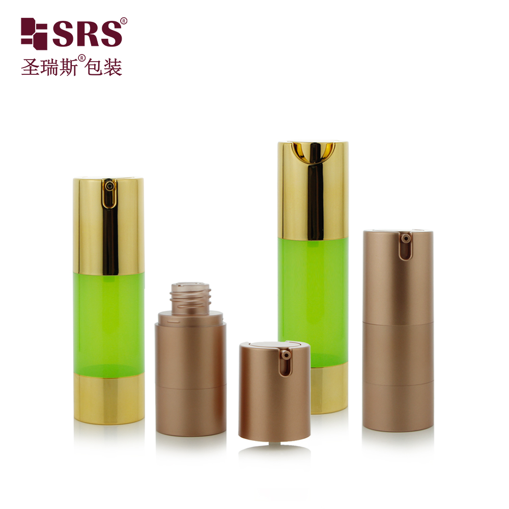 15ml 30ml 40ml 50 ml 80ml 100ml AS Silver Airless Lotion Pump Bottle For Luxury Packaging Cosmetic Packaging