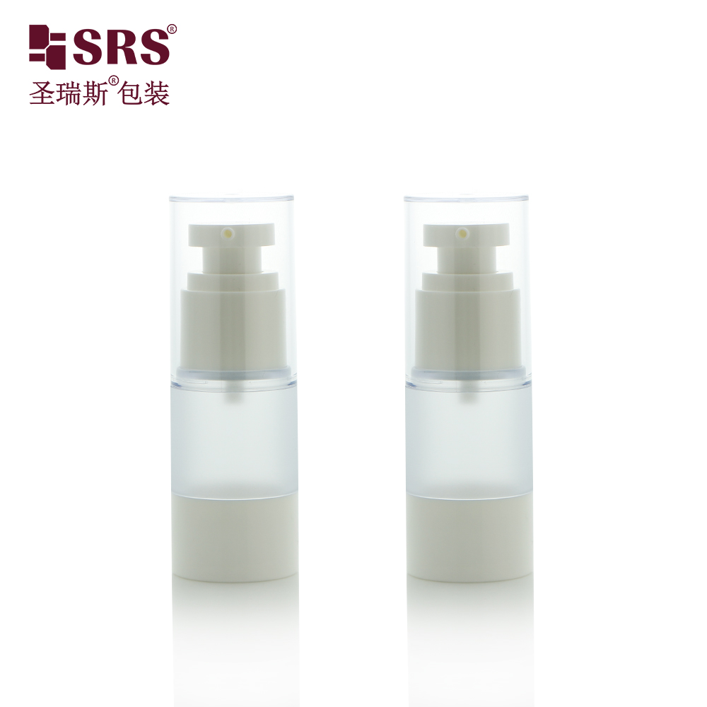 15ml Empty Plastic Cosmetic Packaging Facial Gel Cleanser AS Airless Bottle