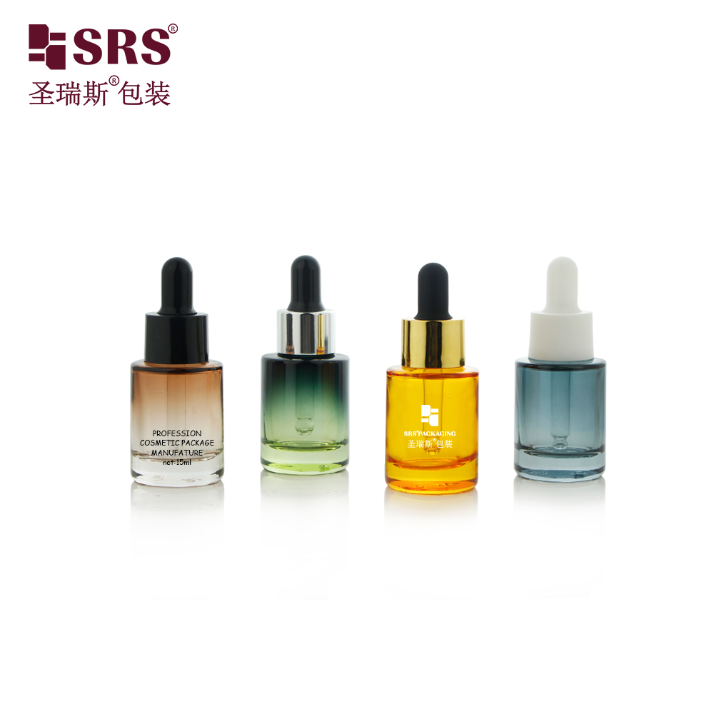 15ml Glass Empty Bottle Colored Serum Dropper Bottle for Essential Oil
