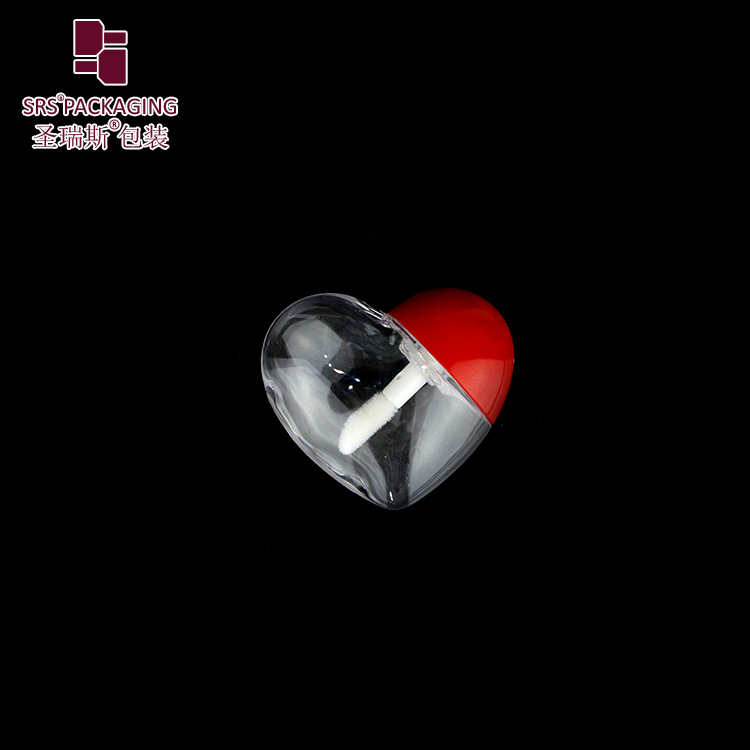 2020 Fast shipping heart shape small cute portable red lip gloss tube cosmetic lip balm packaging