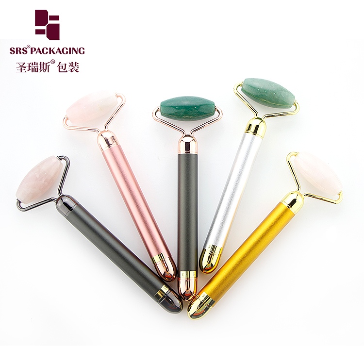 2020 hot sale rose gold face lift massage tool with luxurious jade roller massage roller ready to ship