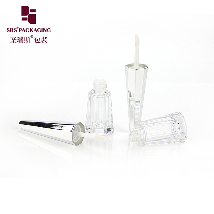 2020 wholesale empty unique cute cone lip gloss tube clear lip liquid container with wands