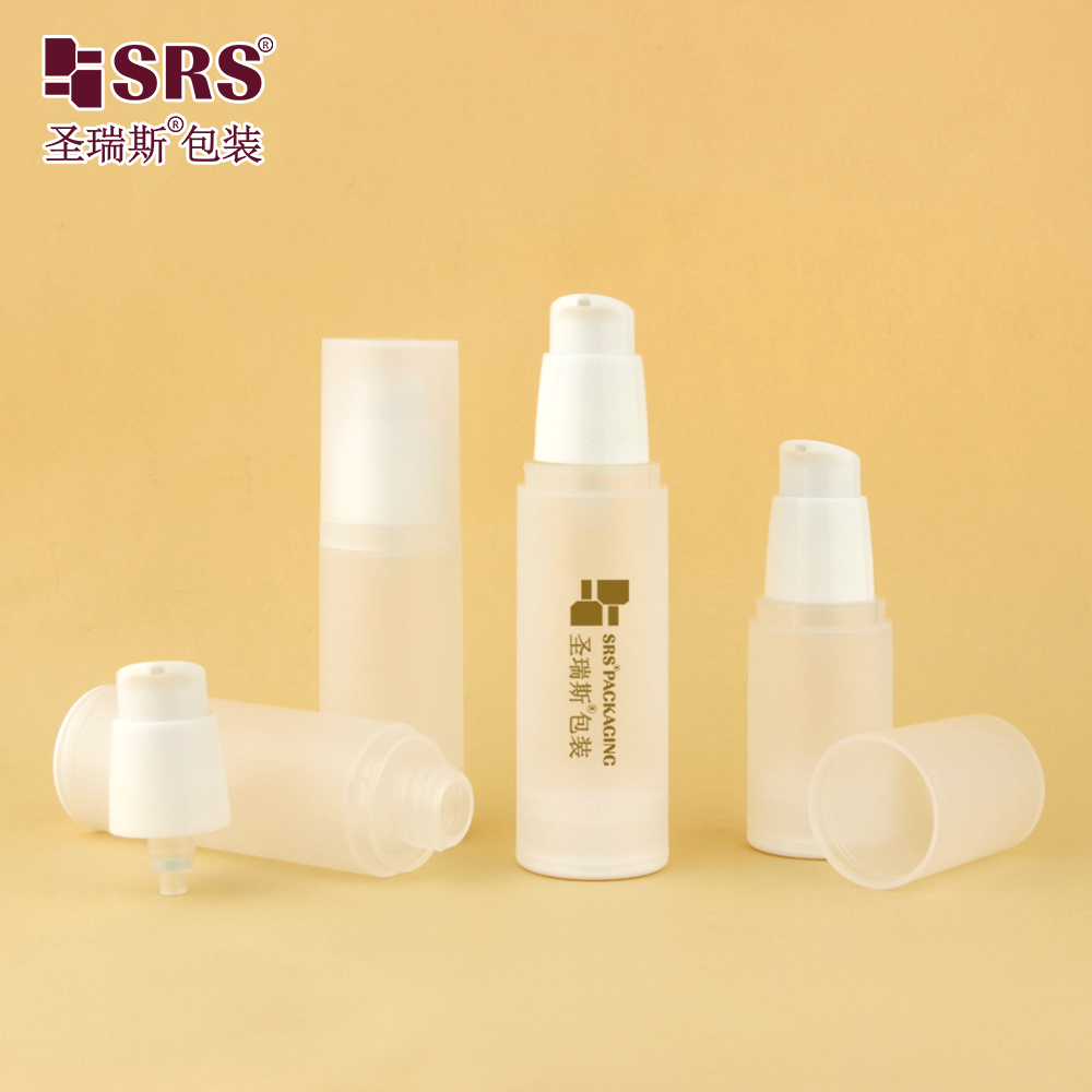 20ml 30ml 40ml 50ml Frosted Glossy Surface Available PP Material Airless Serum Pump Bottle