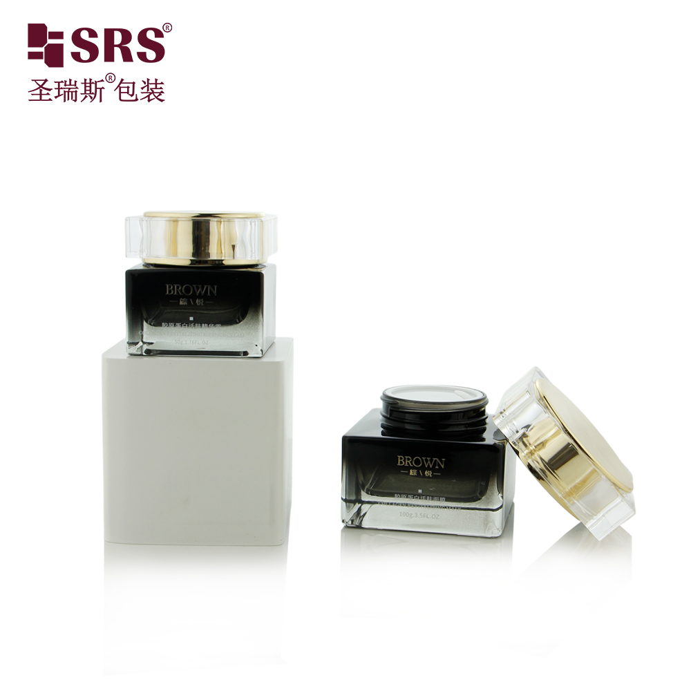  30g 50g High Quality Customized Glass Empty Scrub Cream Jars Packaging