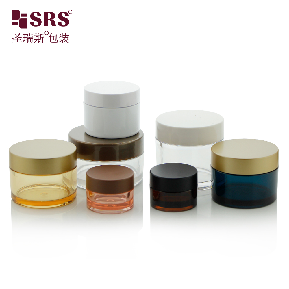 30ml 50ml 80ml 100ml custom color transparent plastic pet clear jar