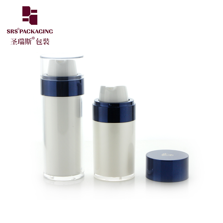 30ml 50ml white cream essence serum packaging bottle custom color cosmetic airless pump bottle