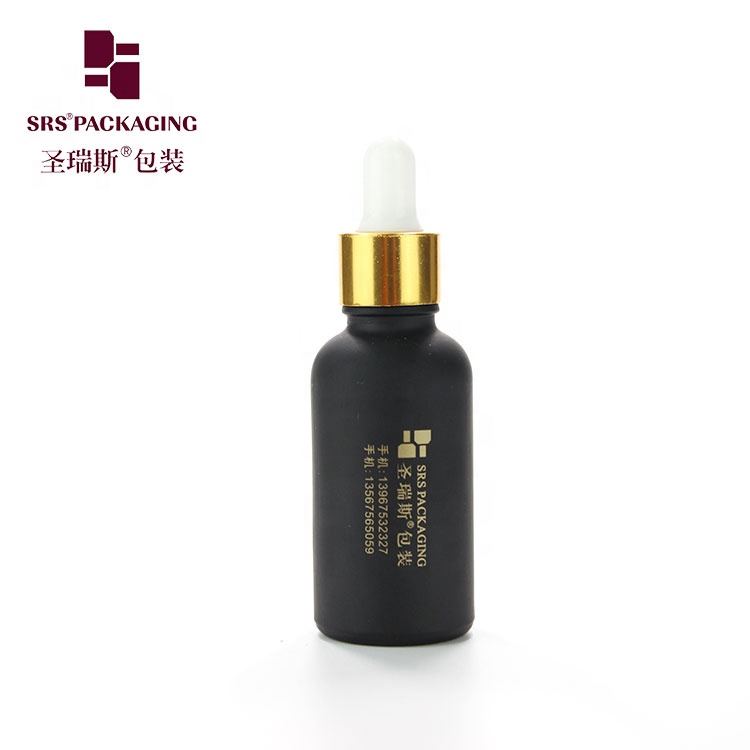 ISO9001 manufacturer 30ml cosmetic glass squeezable dropper bottle 