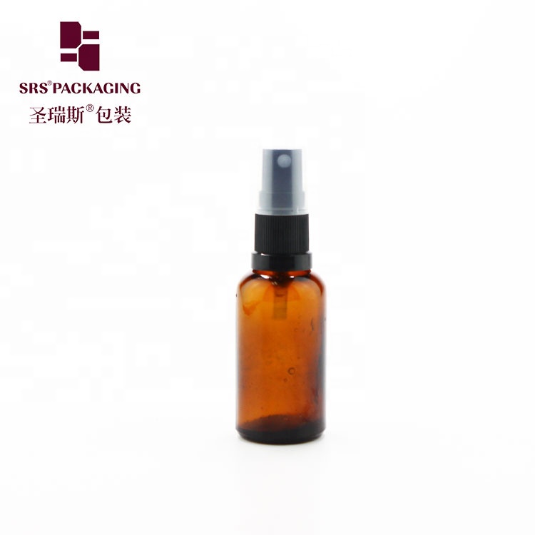 High quality empty amber perfume 30ml glass sprayer bottle 