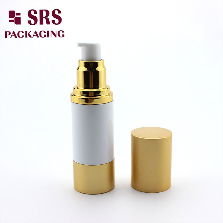 A022 empty round aluminum plastic 15ml 30ml 50ml airless bottle