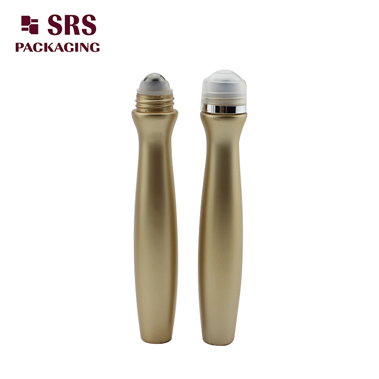 SRS8447 Popular special shape 15ml PETG roller eye gel bottle with steel ball